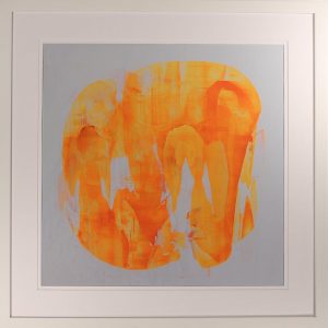 Contemporary Abstract Reproduction in Fluorescent Orange