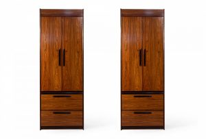 Pair of Scandinavian Mid-Century Rosewood Chifferobes