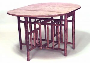 American Rustic Old Hickory Drop Leaf Dining Table